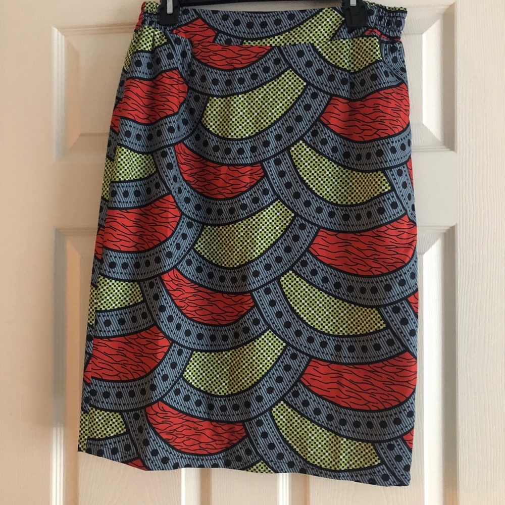 African Print Pencil Skirt. Size Medium,